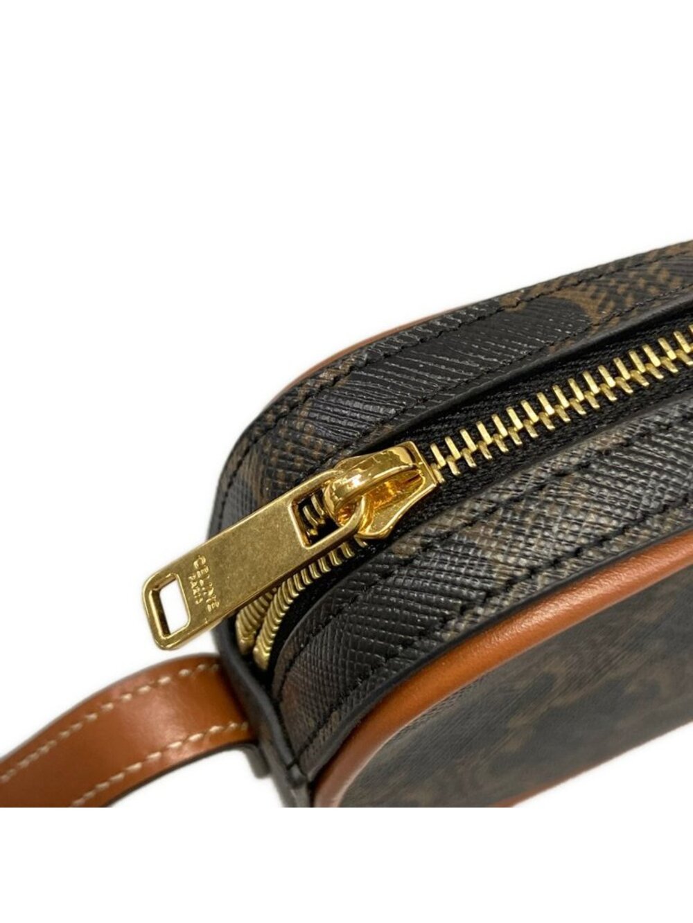 Celine Handbag Cuir Triomphe Mini Camera Tan Bag - Picture 12 of 15